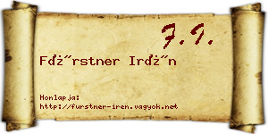 Fürstner Irén névjegykártya
